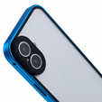 Puzdro pre iPhone 16, Magnetic Dual Glass, modré