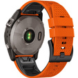 Silikónový remienok pre Garmin Fenix 7 / Forerunner 965 / 955 / 945 / 935, oranžový / čierny