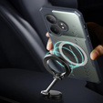 Puzdro pre Realme GT 6 / 6T, s magnetickým štítkom, transparentné / čierne