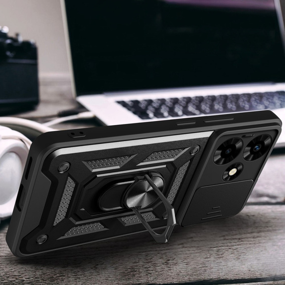Obal na mobil pre Infinix Hot 30, CamShield Slide, čierne