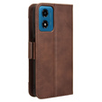 Klapkové puzdro pre Motorola Moto E14, Card Slot, hnedé