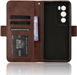 Klapkové puzdro pre Oppo Reno 12 Pro, Card Slot, hnedé