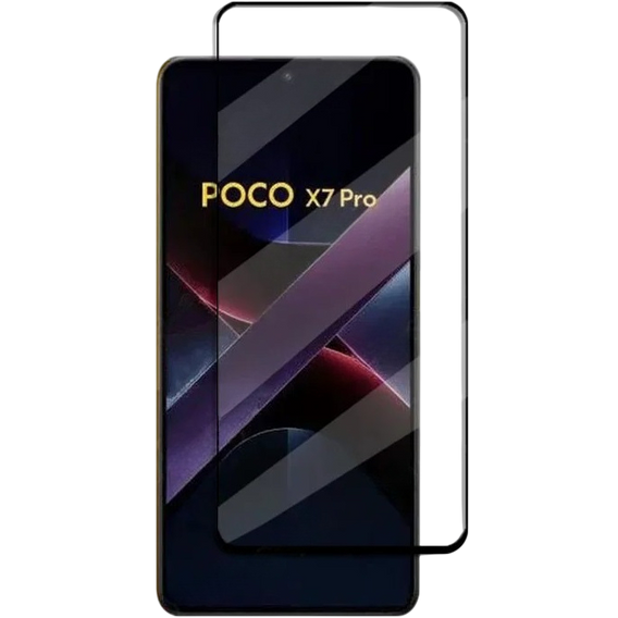 3D tvrdené sklo pre Xiaomi Poco X7 Pro 5G, čierny rám