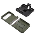 Pancierované puzdro pre Samsung Galaxy Z Flip 4 5G, Dexnor Clip Holder, zelený
