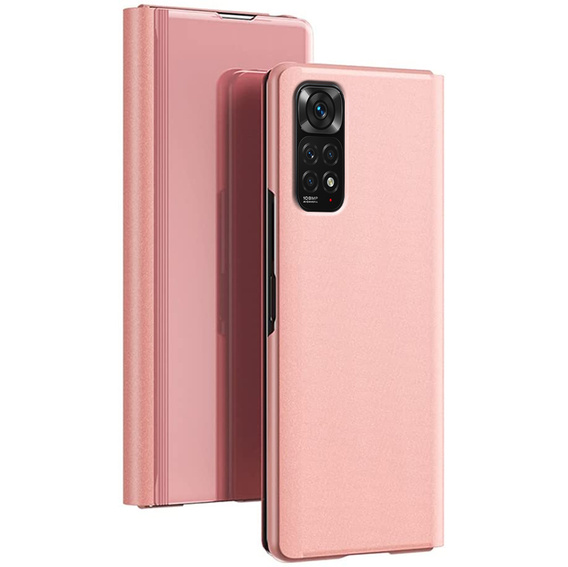 Obal na mobil pre Xiaomi Redmi Note 11 / 11S, Clear View, ružové rose gold