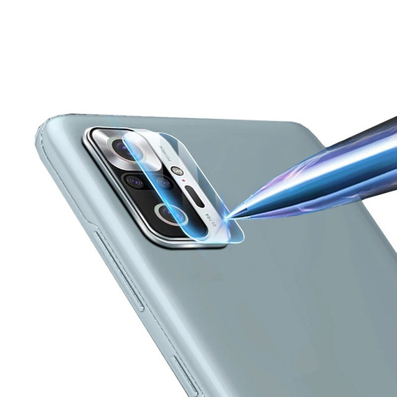 Tvrdené sklo na fotoaparát pre Xiaomi Redmi Note 10 Pro, modré