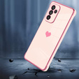 Obal na mobil pre Samsung Galaxy A34 5G, Electro heart, ružové rose gold