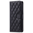 Puzdro s chlopňou pre Samsung Galaxy S25 Ultra, Rhombus Crossbody Leather, čierne