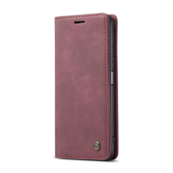 CASEME puzdro pre Xiaomi Redmi Note 10 Pro, Leather Wallet Case, červené