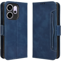 Klapkové puzdro pre Oppo Reno 14F, slot na karty, peňaženka, námornícka modrá