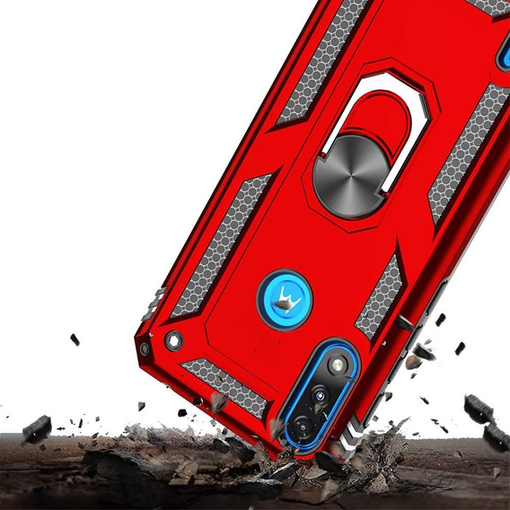 Pancierované obal na mobil pre Motorola Moto E7 Power / E7i Power, Nox Case Ring, červené