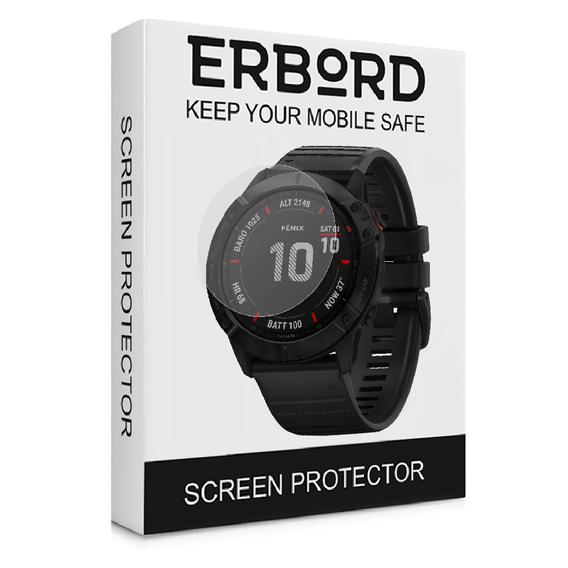 3x ERBORD Hydrogélová fólia pre Garmin Fenix 6X/6X Pro