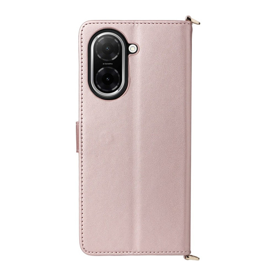 Puzdro s chlopňou pre Xiaomi Redmi A5, Crossbody Leather Wallet, ružové