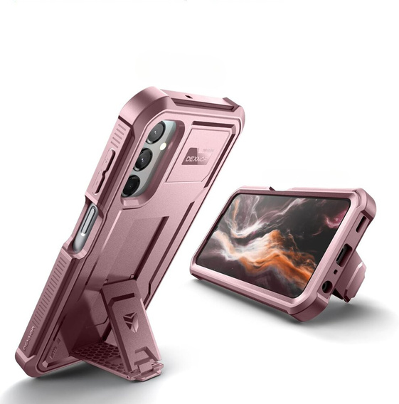 Obrnené puzdro pre Samsung Galaxy A25, Dexnor Full Body (Two Frames), ružové