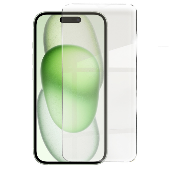Puzdro pre iPhone 15, pre MagSafe, ERBORD Matt Case, zelený + sklo na displej