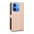 Flipové puzdro pre Xiaomi Redmi 15C 4G/LTE, Wallet Rhombus, zlaté