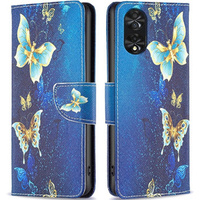 Klapkové puzdro pre Infinix Hot 30, Wallet, butterfly, modré