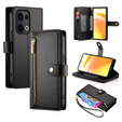 Klapkové puzdro pre Oppo Reno 13 Pro 5G, Wallet Zipper Pocket, čierne