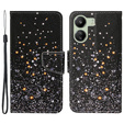 Klapkové puzdro pre Xiaomi Redmi 13C / Poco C65, Wallet, Stars, čierne