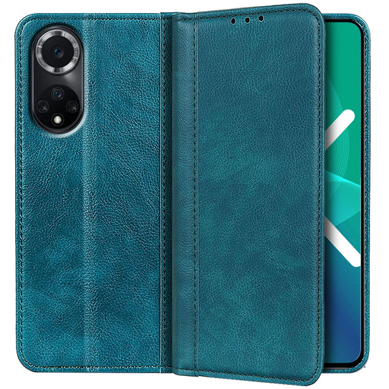 Obal na mobil pre Huawei Nova 9, Wallet Litchi Leather, zelený