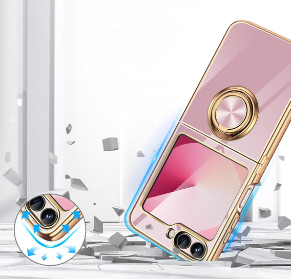 Obal na mobil pre Samsung Galaxy Z Flip7 FE / Z Flip6, Electro Ring, fialové