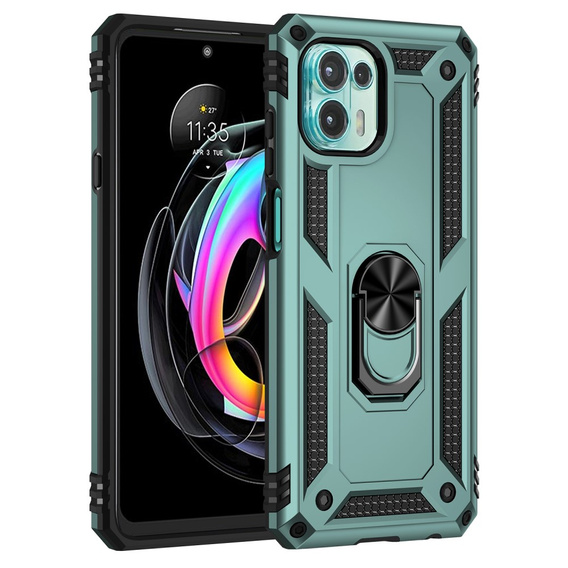 Pancierované obal na mobil pre Motorola Edge 20 Lite, Nox Case Ring, zelený