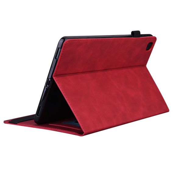 Puzdro pre Samsung Galaxy Tab A9+, Classic, s priestorom pre stylus, červené