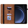 Puzdro pre Samsung Galaxy Tab S10 Lite / S10 FE / S9 FE, Wallet Pen Slot, hnedý