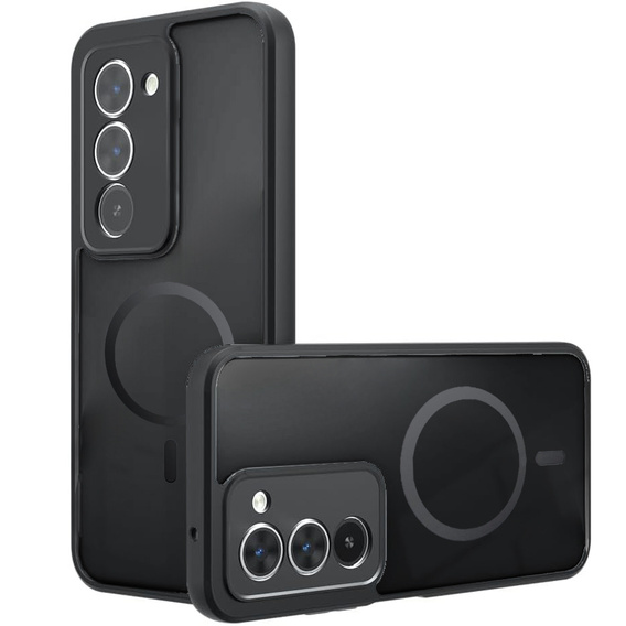 Matné puzdro pre Xiaomi Redmi 15 5G / 4G, pre MagSafe, priesvitné čierne