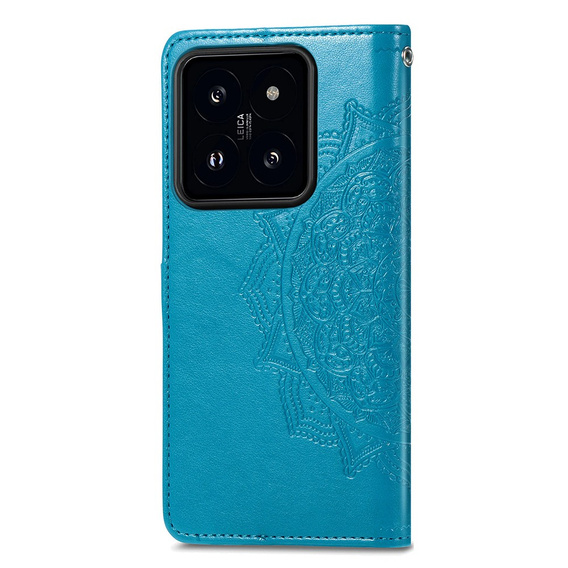 Klapkové puzdro pre Xiaomi 14T Pro, Mandala, modré