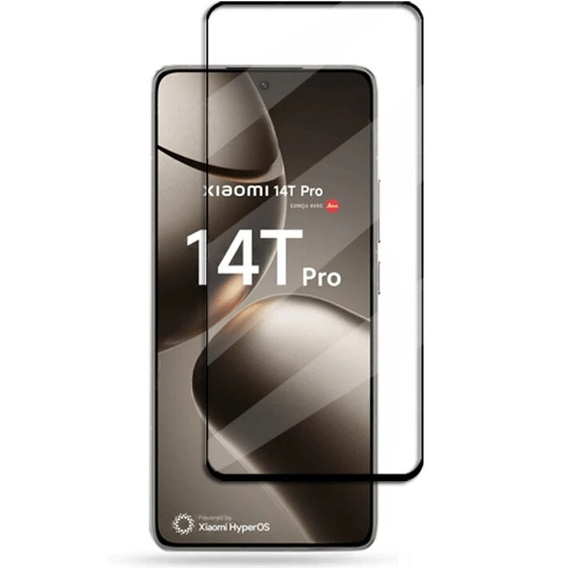 3D tvrdené sklo pre Xiaomi 14T Pro, čierny rám