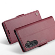 CASEME flipové puzdro pre Samsung Galaxy A54 5G, Litchi Wallet, červené