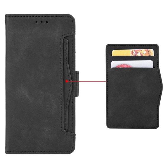 Klapkové puzdro pre Motorola Moto G15 / Motorola Moto G15 Power, Card Slot, čierne