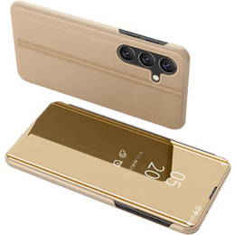 Obal na mobil pre Samsung Galaxy A15, Clear View, čierne + 9H sklo