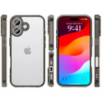 Puzdro pre iPhone 17, s krytom fotoaparátu, priehľadné s čiernymi stranami