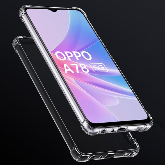 Obal na mobil pre Oppo A78 5G, Dropproof, priehľadné