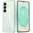 Puzdro pre Samsung Galaxy S25+ Plus, Fusion Hybrid, pre MagSafe, priehľadné + sklo na displej