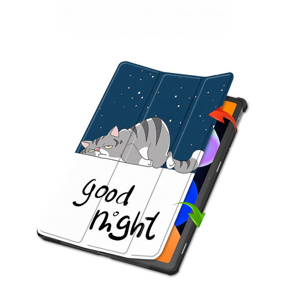 Puzdro pre Lenovo Idea Tab 11" 2025 TB336FU TB336ZU, s funkciou stojana, Smartcase, Sleeping Cat
