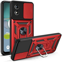 Obal na mobil pre Motorola Moto E13, CamShield Slide, červené