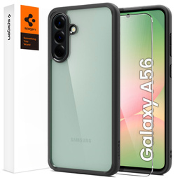 Puzdro Spigen pre Samsung Galaxy A56 5G, Ultra Hybrid, čierna / matná + tvrdené sklo 9H