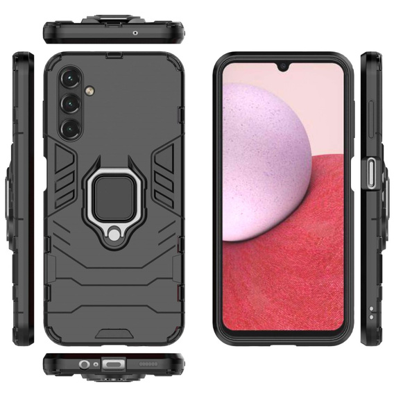 Obal na mobil pre Samsung Galaxy A14 4G/5G, Kickstand Ring, čierne