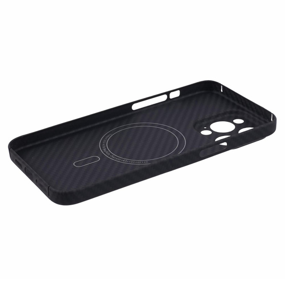 Puzdro pre iPhone 15 Pro Max, Aramid Fiber Cover, čierne