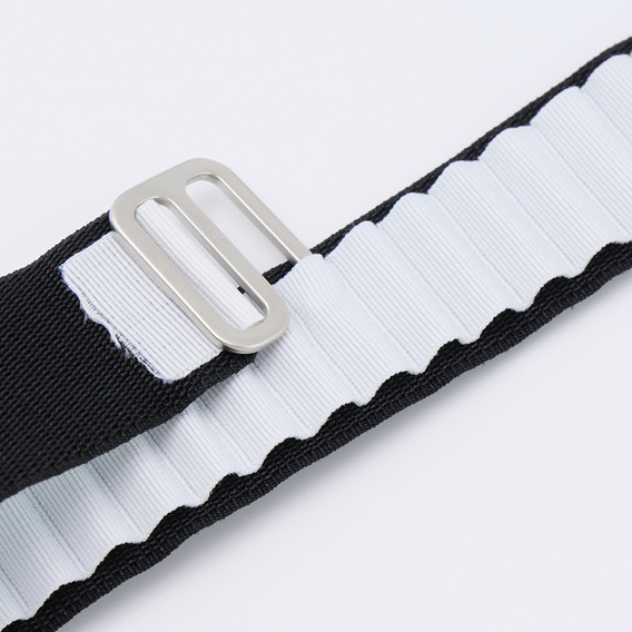 Nylonový remienok pre Apple Watch 1/2/3/4/5/6/7/8/SE/ULTRA 42/44/45/49 mm, čierny / biely