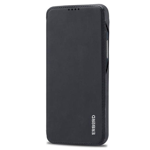 Klapkové puzdro pre Samsung Galaxy S23, ERBORD Retro, čierne