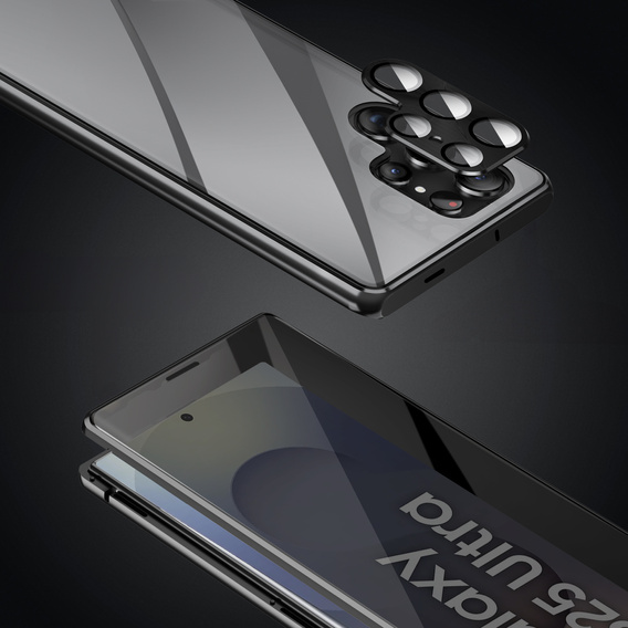 Puzdro pre Samsung Galaxy S25 Ultra, Privacy Dual Glass, čierne