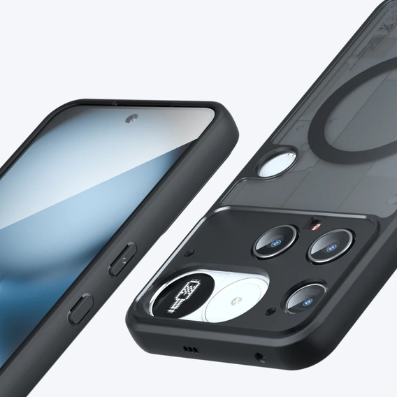 Puzdro pre Nothing Phone 3 5G, pre MagSafe, ERBORD Matt Case, čierny