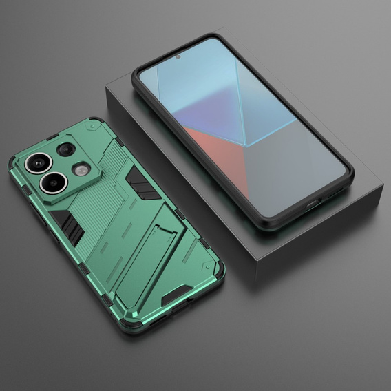 Puzdro pre Xiaomi Redmi Note 13 Pro 5G, Military kickstand, zelený