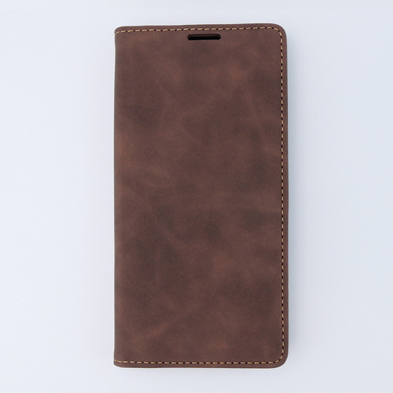 Puzdro pre Motorola Moto G13/ G23 4G, ERBORD Vintage, peňaženka s chlopňou, káva