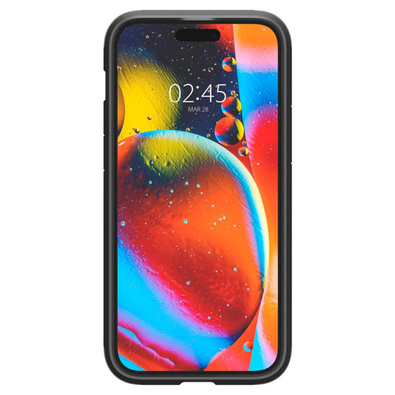 Puzdro Spigen pre iPhone 15, Tough Armor Mag MagSafe, čierne + tvrdené sklo 9H