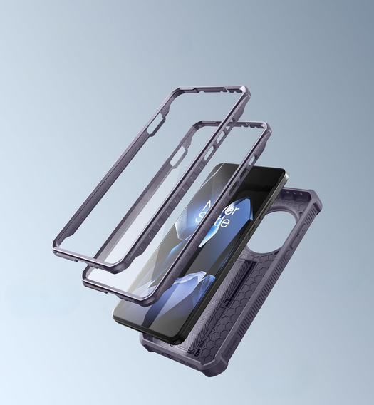 Obrnené puzdro pre OnePlus 13, Dexnor Full Body (Two Frames), fialové